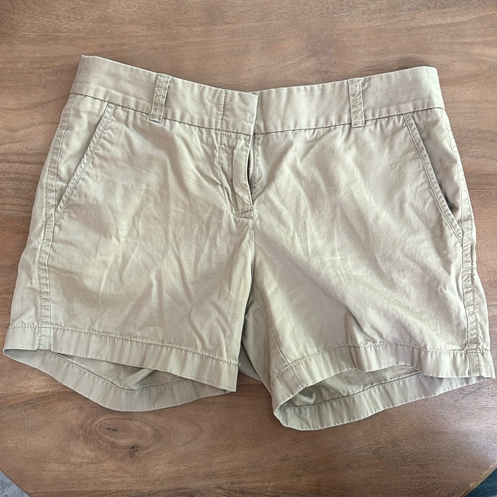 J Crew Chino Khaki Shorts 5”